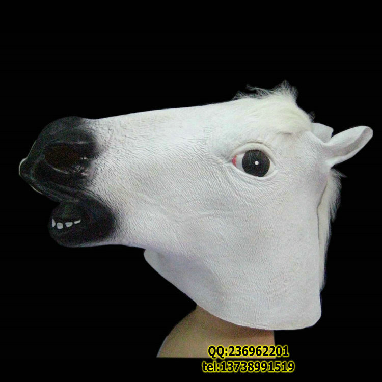 马头面具万圣节恐怖头套舞会cos道具节日演出派对面具12生肖面具