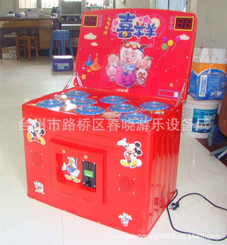 厂家批发2018新款喜洋洋打地鼠游艺机机超市专用叮当乐园游戏机
