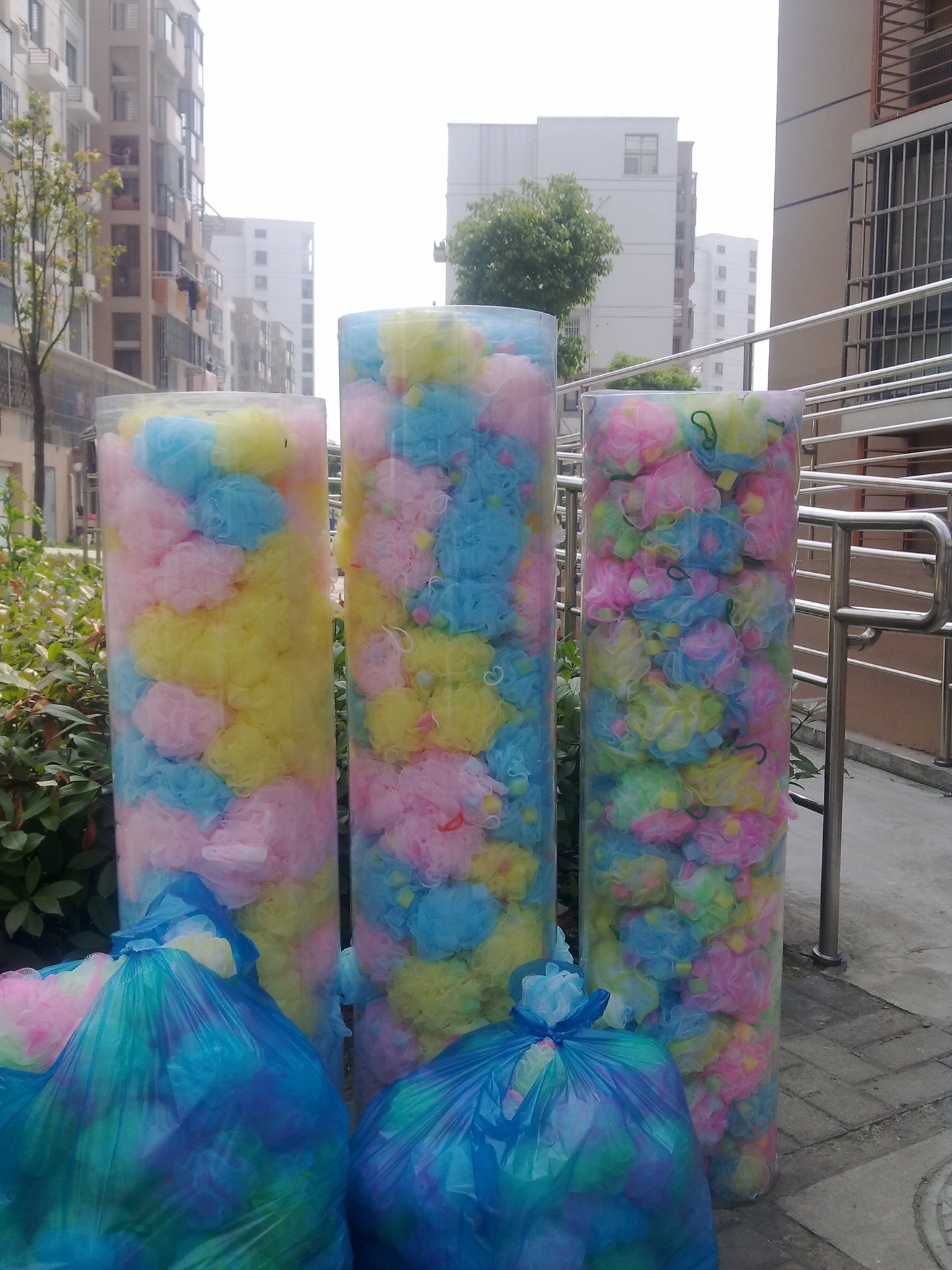 专业制造超柔海绵浴花,超大40克每个,带条码超市专供,火热促销