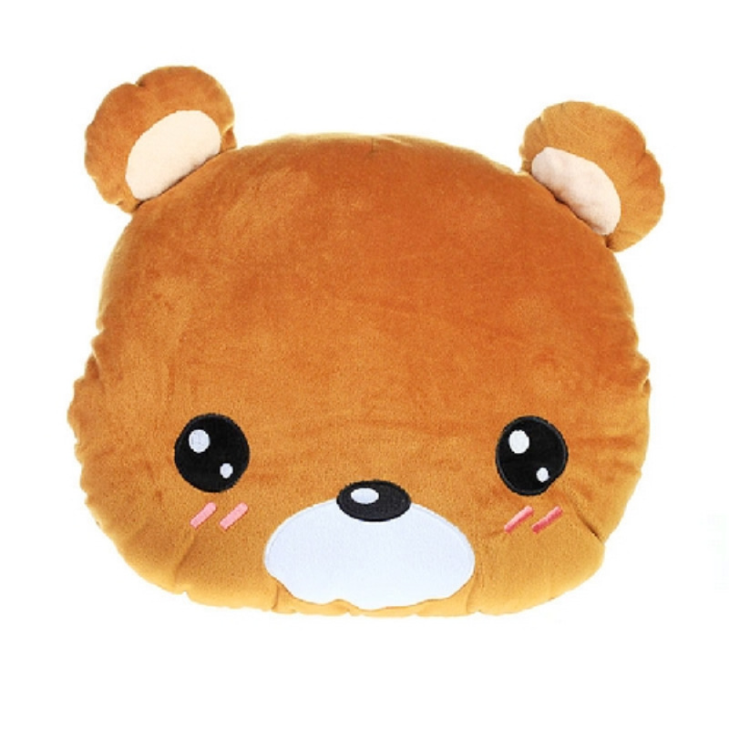 供应可爱卡通毛绒玩具呆呆熊暖手抱枕靠垫靠包 深圳抱枕厂家定制