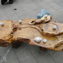 天然木雕摆件 黄金樟根雕茶几茶海 实木根雕茶台 功夫茶具