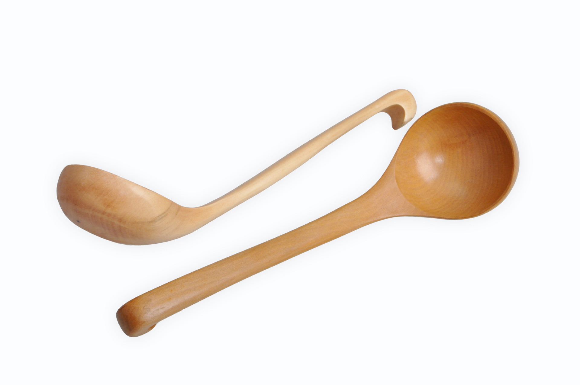 原木色带钩汤勺