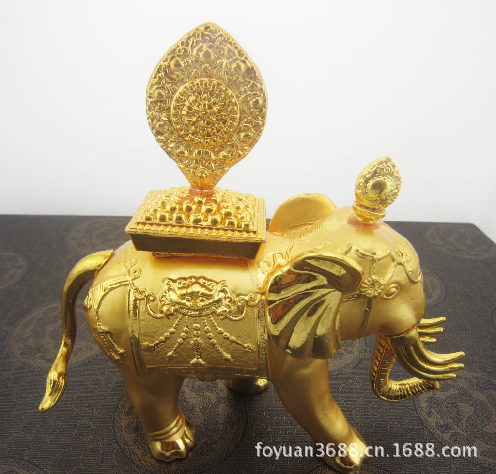 密宗藏传佛教用品大象吉象金象摆件象宝用品供品宗教法器法物佛具