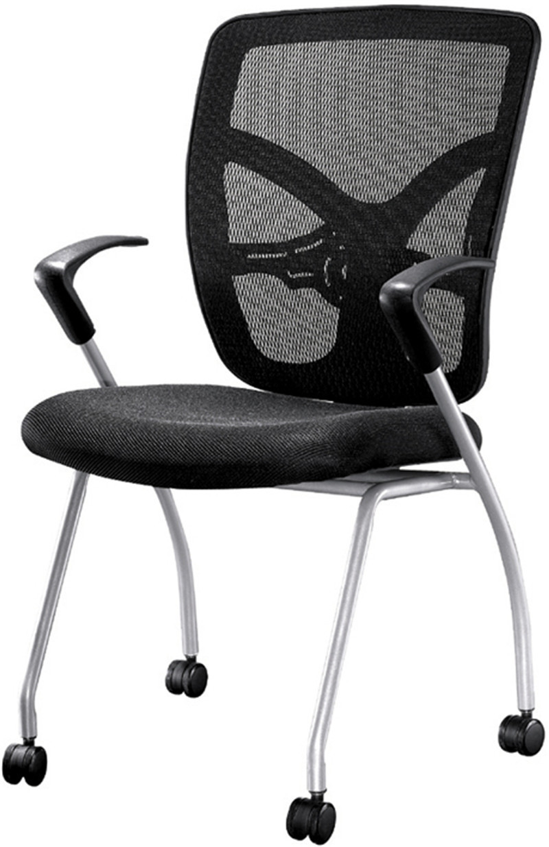 福金来带脚轮会议椅培训椅办公椅接待椅休闲椅安吉 椅盟盟