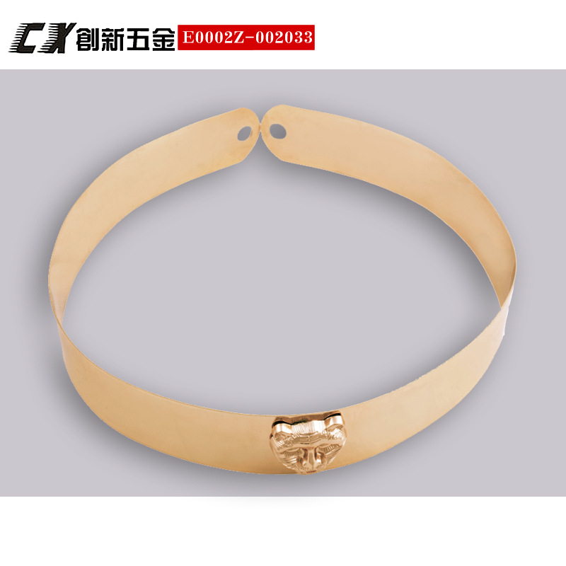 动物图案金属亮片腰带腰封