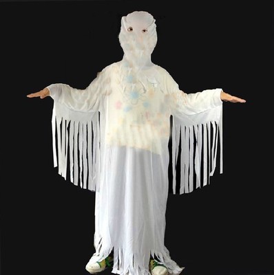 舞会万圣节服装 僵尸服邪教服装 成人儿童白色鬼衣服幽灵服装