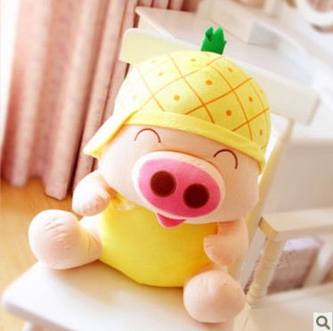 水果猪毛绒玩具 45厘米 60厘米 可印logo 商务礼品