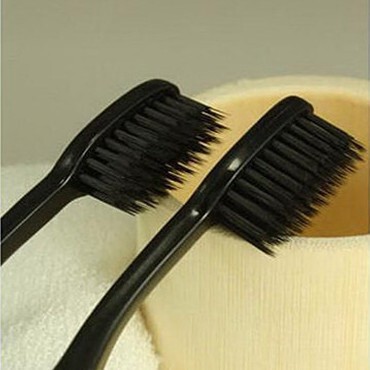 纳果韩版竹炭护齿牙刷 抗菌细毛牙刷 4支装