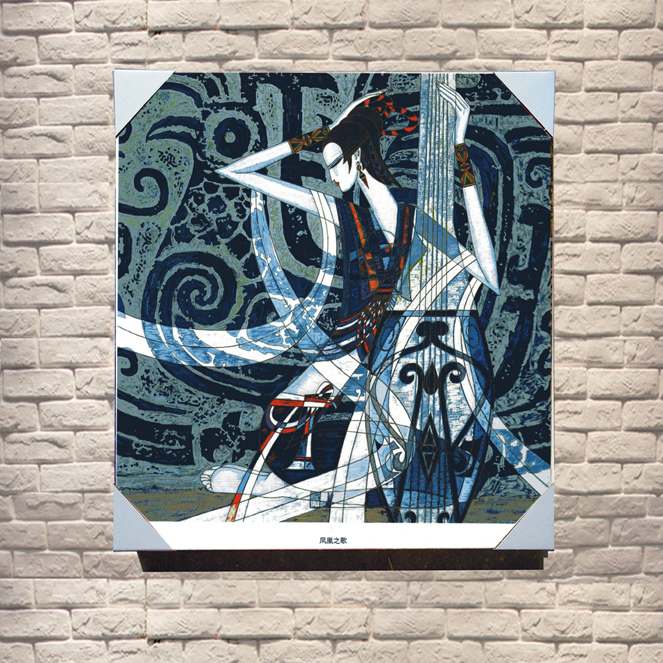 中国版画 云南重彩 丁绍光《汉王朝》现代客厅背景书房无框装饰画