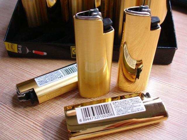 clipper可利福打火机 尼龙可充气打火机 俊雅 金色 金属套打火机