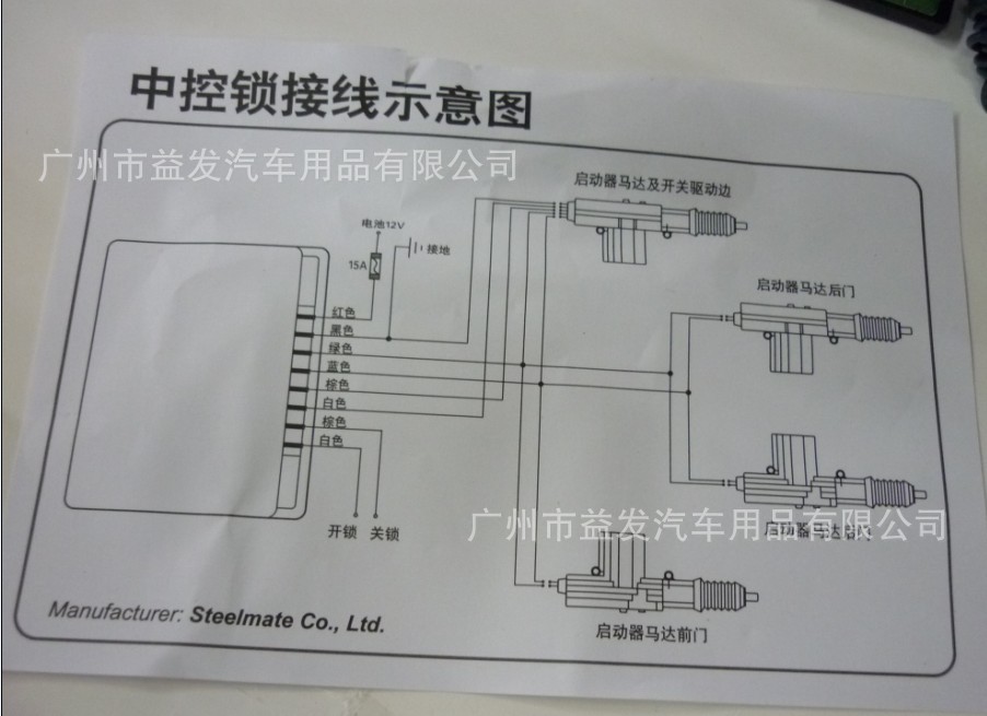 正品铁将军6626中控锁 汽车中控 后备箱马达 防盗器超长寿命防水