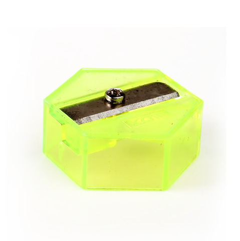 供应小号卷笔刀 削笔器 铅笔刨 转笔刀 彩色透明 小巧实用荧光色