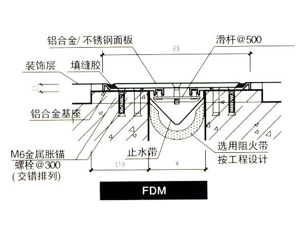 供应河南 山东 建筑地面铝合金变形缝 定做不锈钢伸缩缝 fdm
