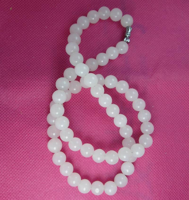 天然新疆白玉项链和田玉羊脂级白玉石项链天然玉石项链女款配证书