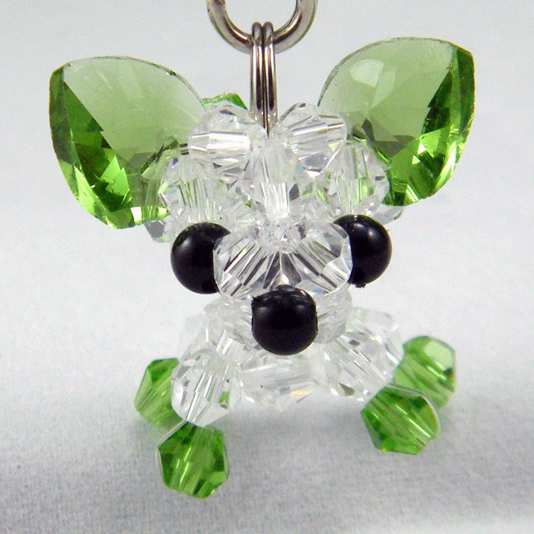 水晶串珠十二生肖游游区格子铺创意小挂件 可做赠送小礼品吉娃娃