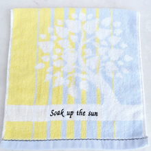 全棉彩色提花绣花太阳树毛巾批发 高阳毛巾厂家直销 礼品面巾