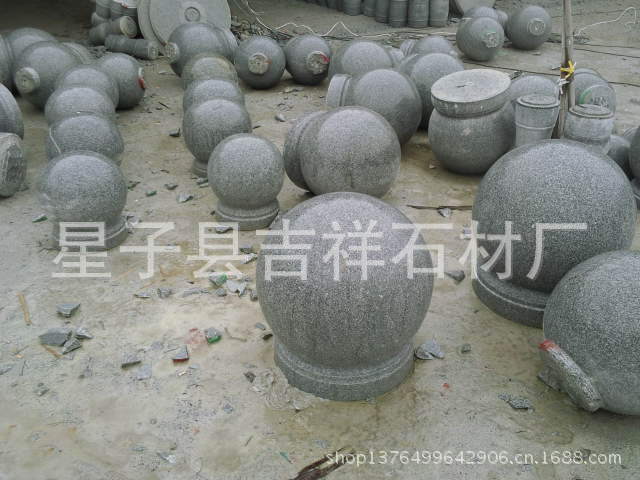 厂家供应各种各样的天然大理石 挡车石球 路障40CM 石材雕刻工艺