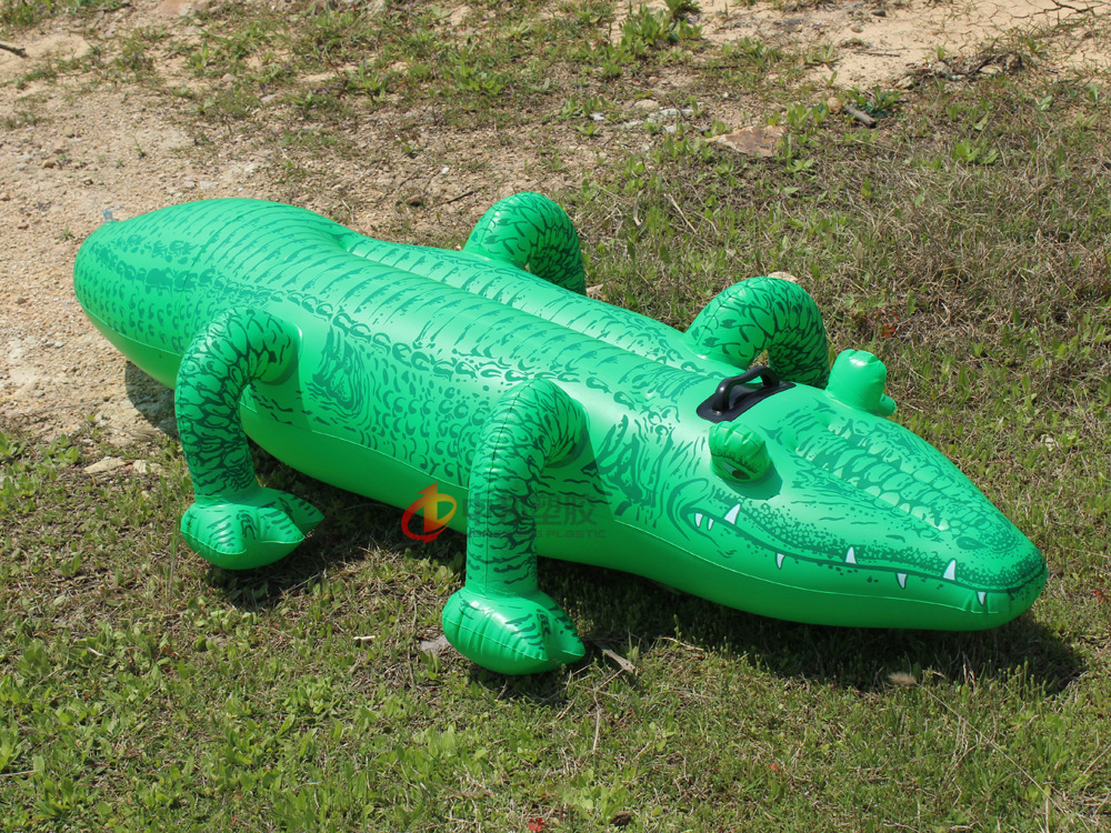 水上充气大鳄鱼坐骑 海洋动物pvc充气坐