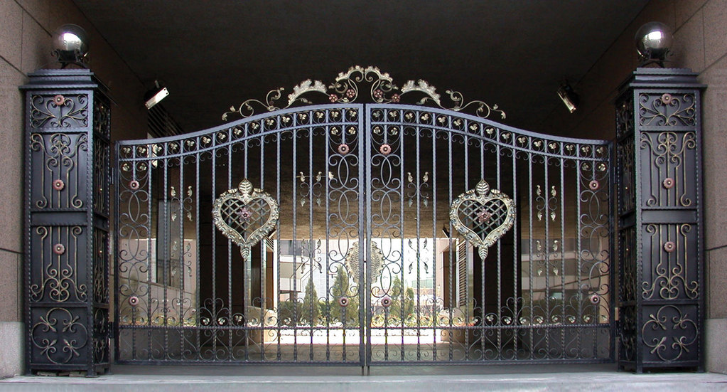 供应 锻造铁艺大门 别墅公园庭院