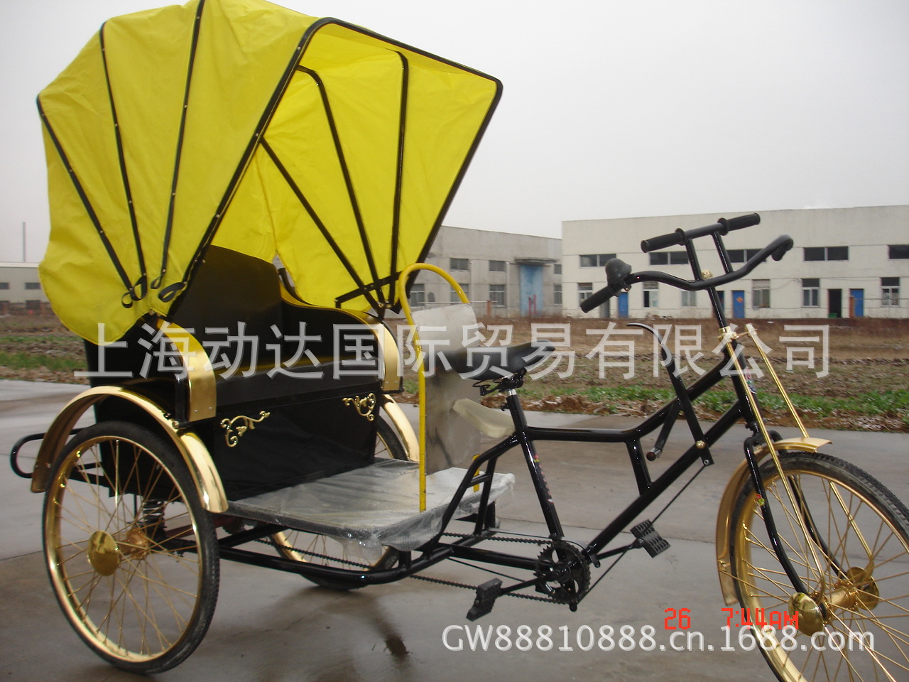2020年特价出口美国的精致人力三轮黄包车 观光人力三轮车 三轮车