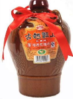 绍兴 古越龙山黄酒三年坛花雕  3年加饭酒 1.5l*6 18957511186