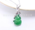 【天天限量购】特供商,925银天然玉髓葫芦吊坠,深圳银饰厂家批发