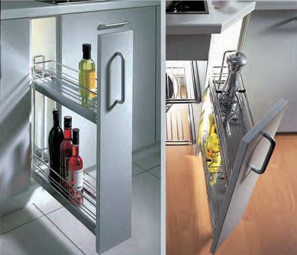 供应进口五金件德国凯斯宝玛调味拉篮侧拉篮150超窄拉篮