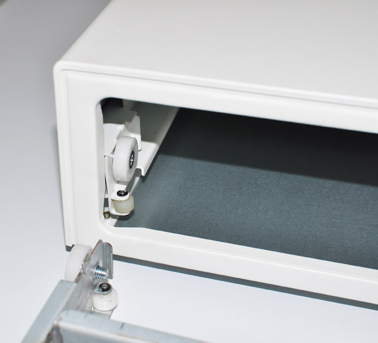 收银机钱箱 高强度全钢材料 双层结构 三档锁 自动钱箱