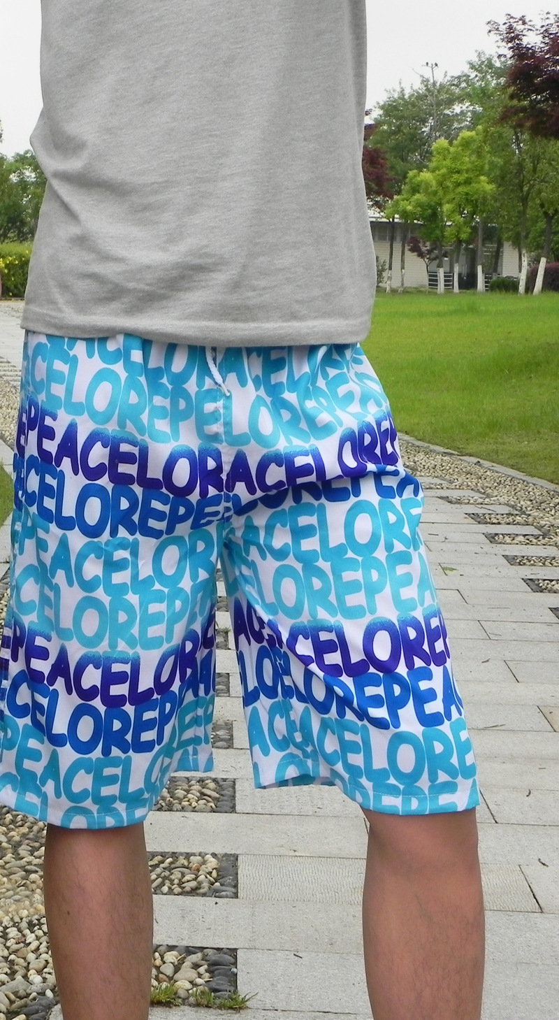 厂家直销2017韩版情侣沙滩裤夏季爆款大码速干桃皮绒运动短裤男装