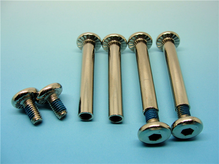 304不绣钢对锁螺丝 子母螺丝 溜冰鞋轮滑鞋螺丝 滑板鞋螺丝