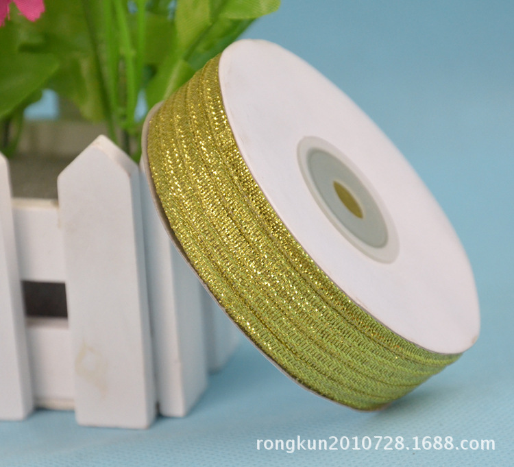 5mm金葱银葱50码小卷做订单0.3cm宽金银葱带diy现货