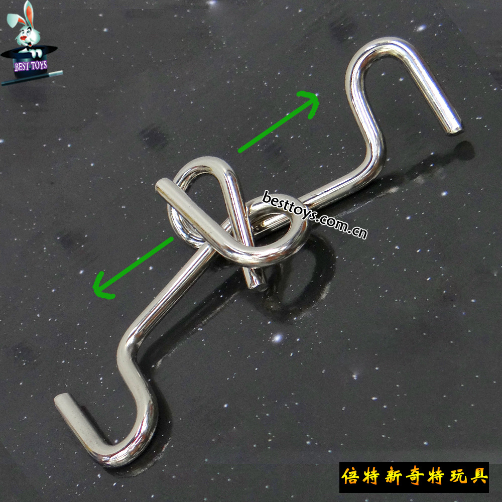 鸟字扣新奇特玩具金属解环解扣解锁益智玩具九连环