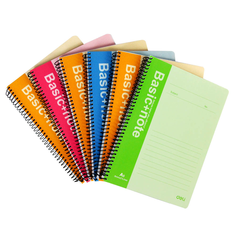 得力7685a5100张线圈记事本螺旋笔记本软面抄