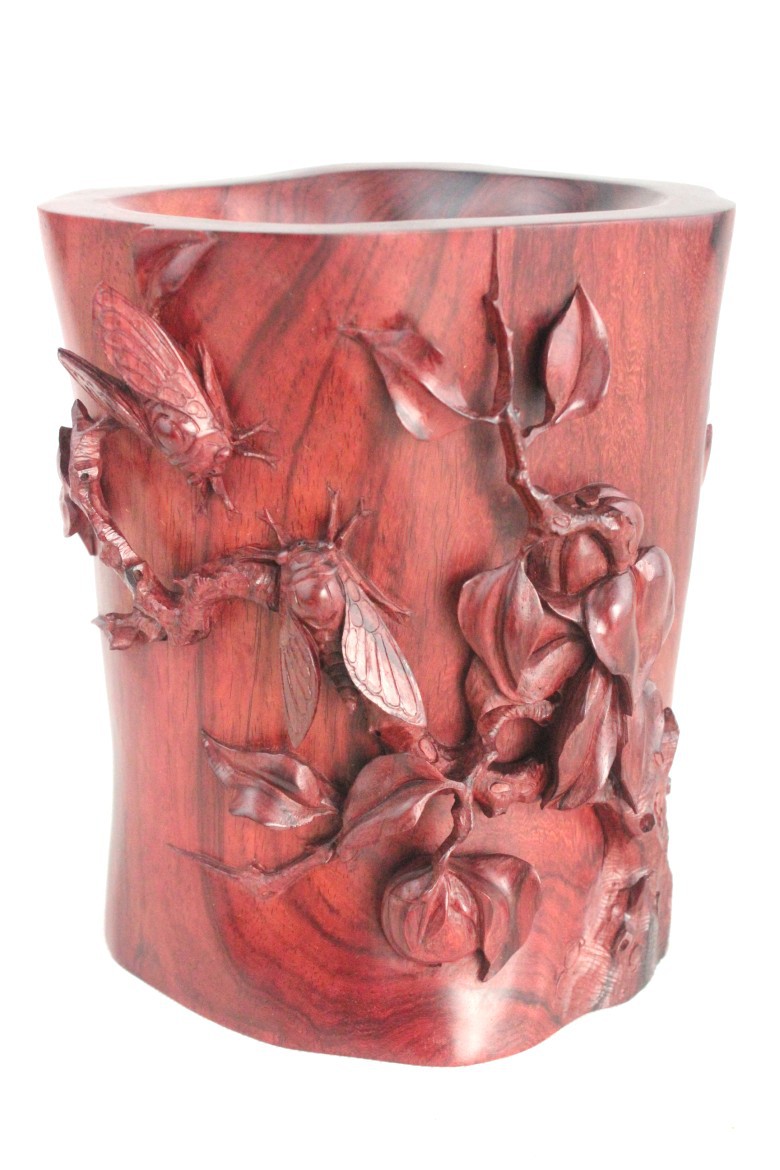 混批加工纯手工酸枝木鱼虫鸟兽木质木雕简约现代振新雕刻动物家居