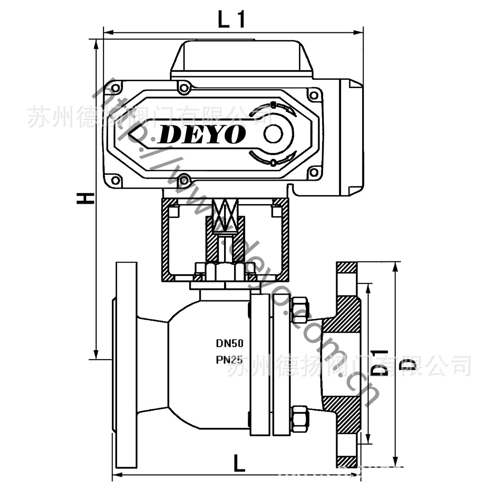 电动高压球阀结构图