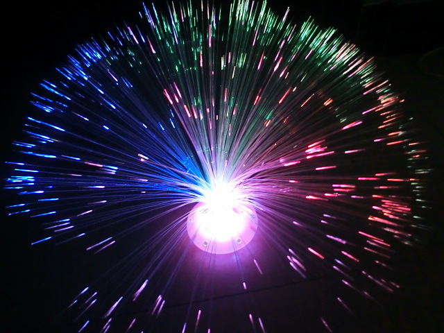 厂家直销发光宝石满天星光纤花地摊热卖七彩光纤灯创意玩具光纤灯