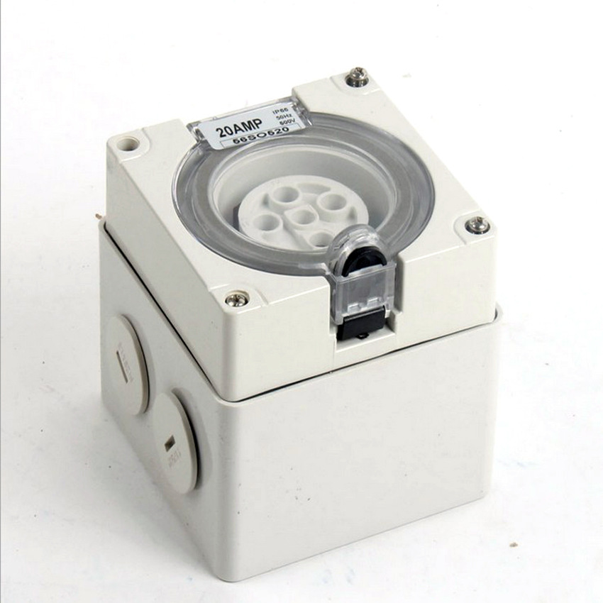 供应三相五线防水插座 20a防水澳式插座56so520