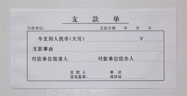 54开 支款单 会计凭证单据票据票证类办公用品