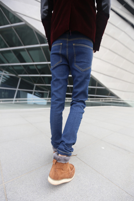 2016特价弹力男裤潮流修身铅笔显瘦简约男纯蓝牛仔韩版牛仔.