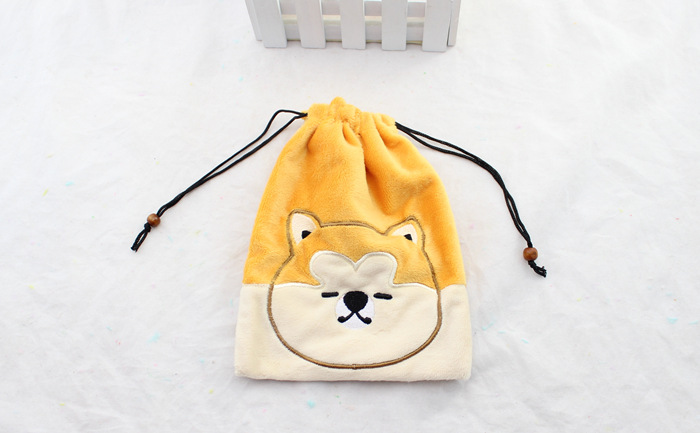 有现货6*20日韩可爱卡通动物束口袋 饰品袋小熊化妆品新款礼品袋