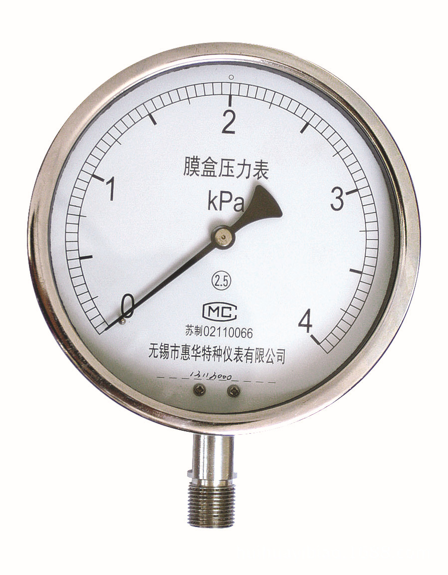  供应>ye-100膜盒压力表 轴向压力表 真空压力表 优质价廉