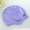 new pattern enlarge Ear Hair care silica gel Swimming cap elastic Solid bathing cap bathing cap wholesale Customized