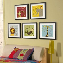 易品 宜家经典装饰画儿童童话卧室书房儿童有框画壁画508018S
