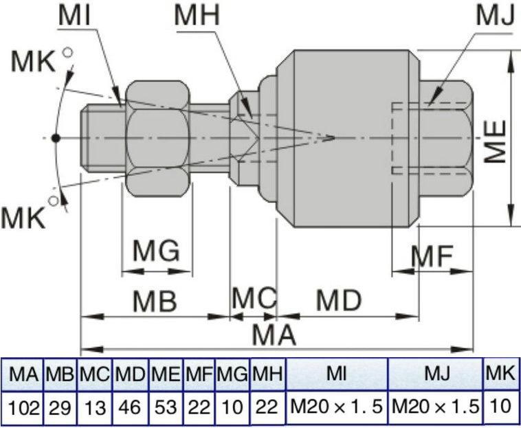 厂家直销 f-m8x125f 亚德客型气动气缸万向摆动连接件 浮动接头