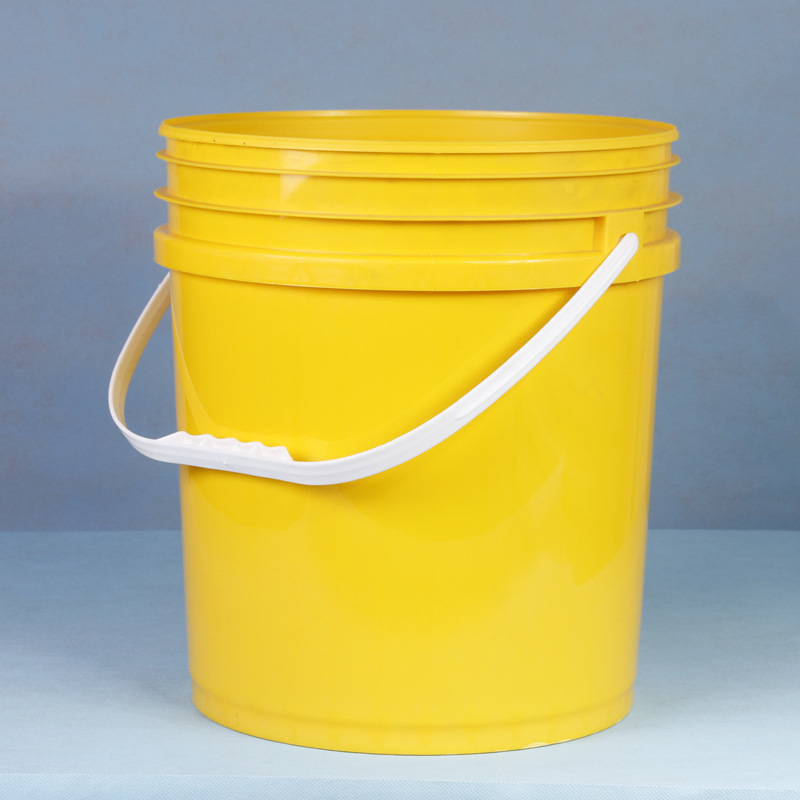 18升带盖防泄漏塑料油桶 白色圆形涂料塑料桶 加厚型周转桶批发