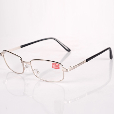 拓野批发 品牌优质全框银白色镜框 防疲劳老花眼镜158