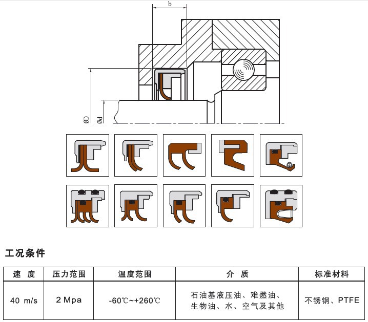 厂家直销 批发供应 不锈钢ptfe四氟旋转油封 耐磨损耐高温
