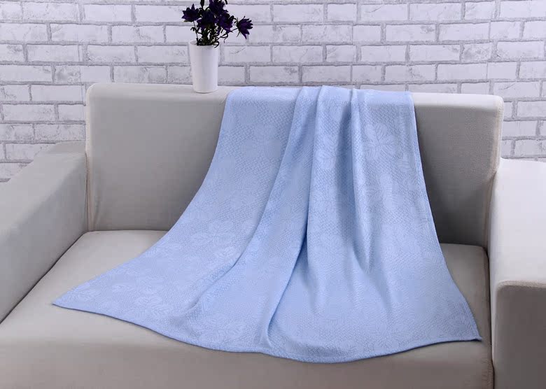 100%竹纤维盖毯 三叶草夏凉毯 空调毯 幼儿园盖毯