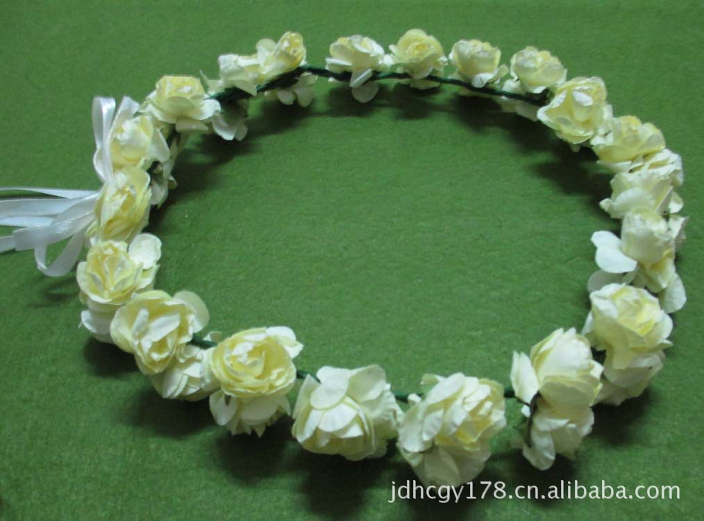 热供新娘花环 手工花环 聚会头戴花环 儿童写真拍摄道具