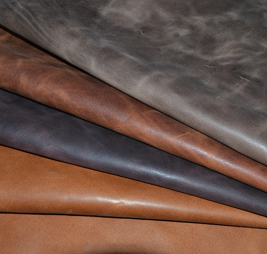 8-2.0mm厚疯马皮进口皮料